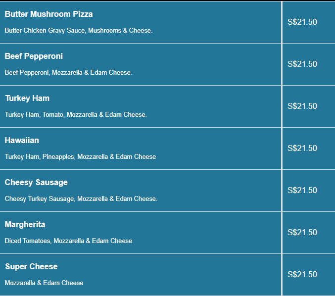 Canadian Pizza menu- Super Value (2 Pizzas) Price List